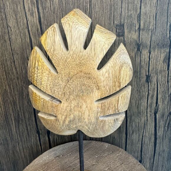 Home Decor Mango Wood Monstera Plant Sitter NEW FAST SHIP - Picture 4 of 5
